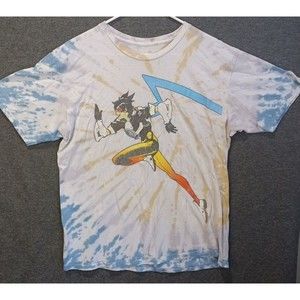 MF Overwatch TShirt Mens XLarge White Tie Dye Runner Tracer 100% Cotton